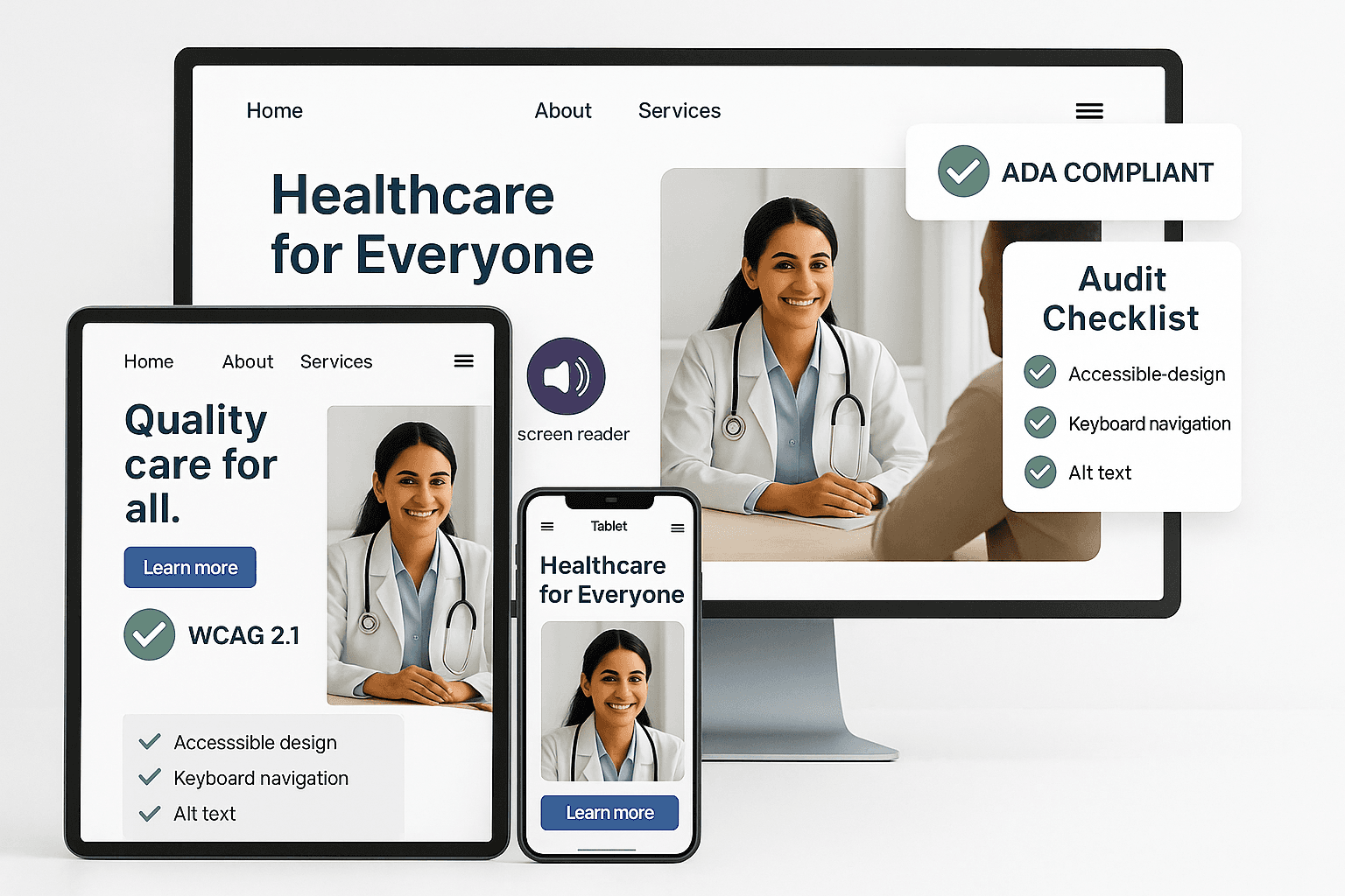 ADA-compliant healthcare website development